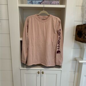 Carhartt Pink Long Sleeve Crew Neck Sz M